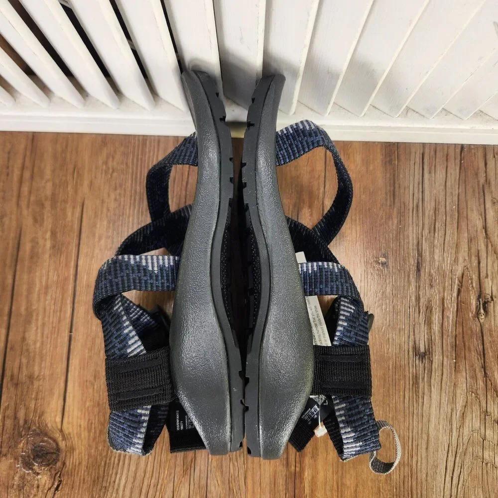Chaco Z/1 Ecotread Kids Sz 13M Amp Navy Adjustable Hiking Outdoor Sandals Shoes